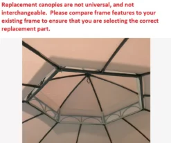 Heritage Gazebo Canyon Stripe Replacement Canopy -Chic Furniture Store 810549193 7