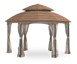 Heritage Gazebo Canyon Stripe Replacement Canopy -Chic Furniture Store 810549193 8