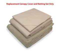 Manhattan Gazebo Beige Replacement Riplock Canopy & Side Mosquito Netting Set -Chic Furniture Store 810549197 2