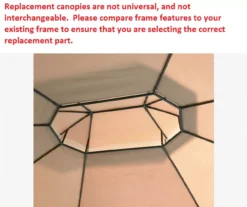 Manhattan Gazebo Beige Replacement Riplock Canopy & Side Mosquito Netting Set -Chic Furniture Store 810549197 3