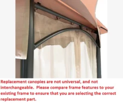 Manhattan Gazebo Beige Replacement Riplock Canopy & Side Mosquito Netting Set -Chic Furniture Store 810549197 4