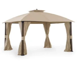 Eagle Brooke/Ashford/Asheville Gazebo Beige Replacement Riplock Canopy & Side Mosquito Netting Set