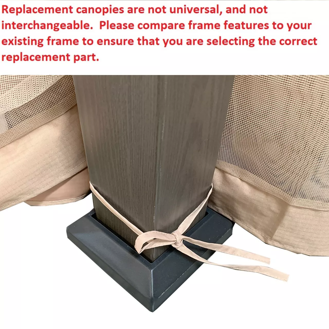 Eagle Brooke/Ashford/Asheville Gazebo Beige Replacement Riplock Canopy & Side Mosquito Netting Set 16 Eagle Brooke/Ashford/Asheville Gazebo Beige Replacement Riplock Canopy & Side Mosquito Netting Set - Image 14