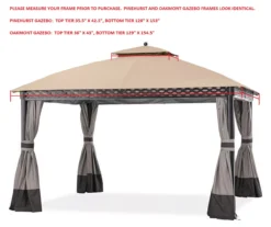 Pinehurst Gazebo Stone Stripe Replacement Canopy -Chic Furniture Store 810549220 3