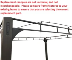 Shadow Creek Gazebo Canyon Stripe Replacement Canopy -Chic Furniture Store 810549223 51