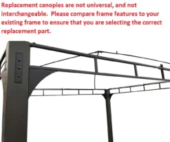 Shadow Creek Gazebo Stone Stripe Replacement Canopy -Chic Furniture Store 810549224 5