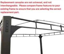 Shadow Creek Gazebo Stone Stripe Replacement Canopy -Chic Furniture Store 810549224 51