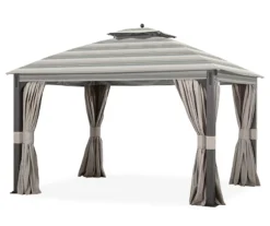 Shadow Creek Gazebo Stone Stripe Replacement Canopy -Chic Furniture Store 810549224 61