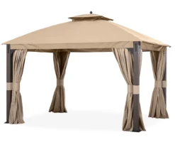 Shadow Creek Gazebo Beige Replacement Riplock Canopy & Side Mosquito Netting Set -Chic Furniture Store 810549226 11