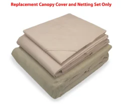 Shadow Creek Gazebo Beige Replacement Riplock Canopy & Side Mosquito Netting Set -Chic Furniture Store 810549226 21
