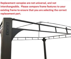 Shadow Creek Gazebo Beige Replacement Riplock Canopy & Side Mosquito Netting Set -Chic Furniture Store 810549226 5