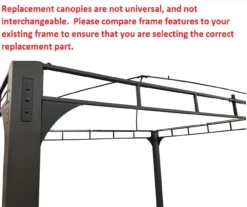 Shadow Creek Gazebo Beige Replacement Riplock Canopy & Side Mosquito Netting Set -Chic Furniture Store 810549226 51