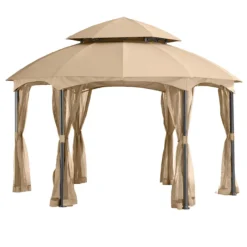 Heritage Gazebo Beige Replacement Riplock Canopy & Side Mosquito Netting Set 23 Heritage Gazebo Beige Replacement Riplock Canopy & Side Mosquito Netting Set -Chic Furniture Store 810549238 11