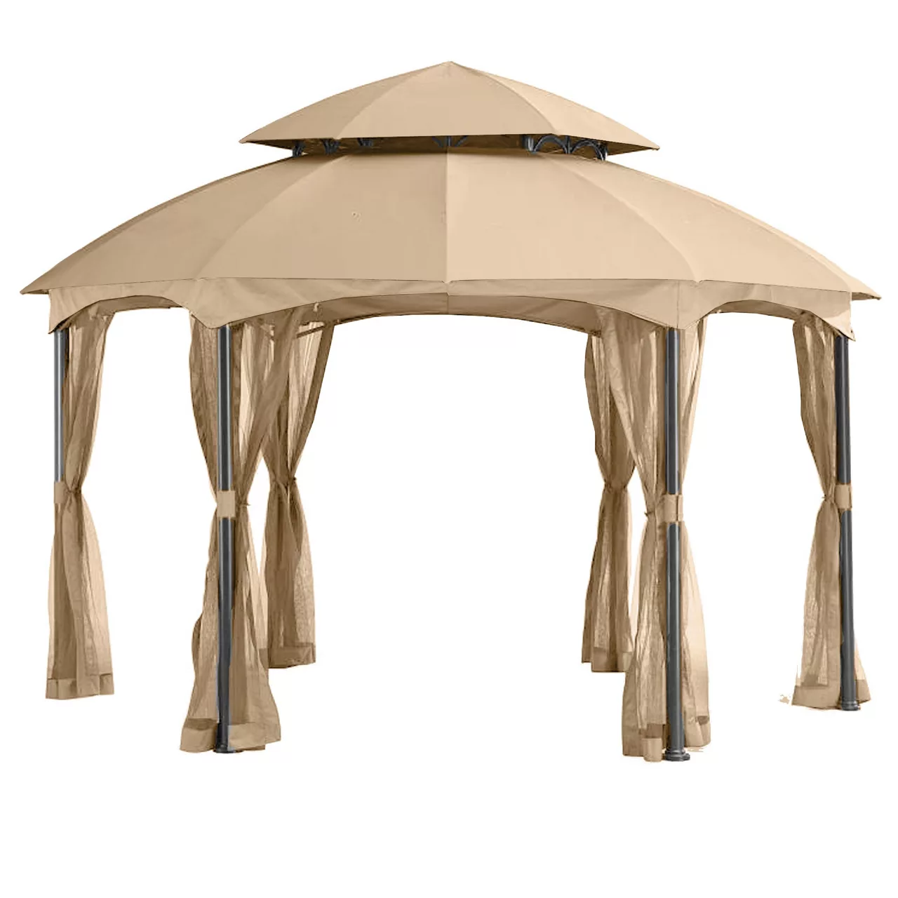 Heritage Gazebo Beige Replacement Riplock Canopy & Side Mosquito Netting Set 10 Heritage Gazebo Beige Replacement Riplock Canopy & Side Mosquito Netting Set - Image 8