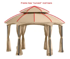 Heritage Gazebo Beige Replacement Riplock Canopy & Side Mosquito Netting Set 19 Heritage Gazebo Beige Replacement Riplock Canopy & Side Mosquito Netting Set -Chic Furniture Store 810549238 4
