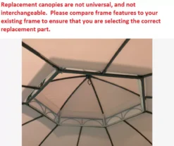 Heritage Gazebo Beige Replacement Riplock Canopy & Side Mosquito Netting Set 22 Heritage Gazebo Beige Replacement Riplock Canopy & Side Mosquito Netting Set -Chic Furniture Store 810549238 7