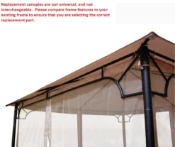 Bamboo Look Gazebo Beige Replacement Riplock Canopy -Chic Furniture Store 810549240 3