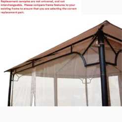 Bamboo Look Gazebo Beige Replacement Riplock Canopy -Chic Furniture Store 810549240 31