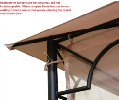 Bamboo Look Gazebo Beige Replacement Riplock Canopy -Chic Furniture Store 810549240 4