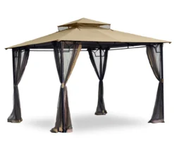 Bamboo Look Gazebo Beige Replacement Riplock Canopy -Chic Furniture Store 810549240 5