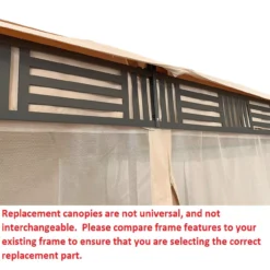 Westbrook Gazebo Stone Stripe Replacement Canopy -Chic Furniture Store 810549285 41