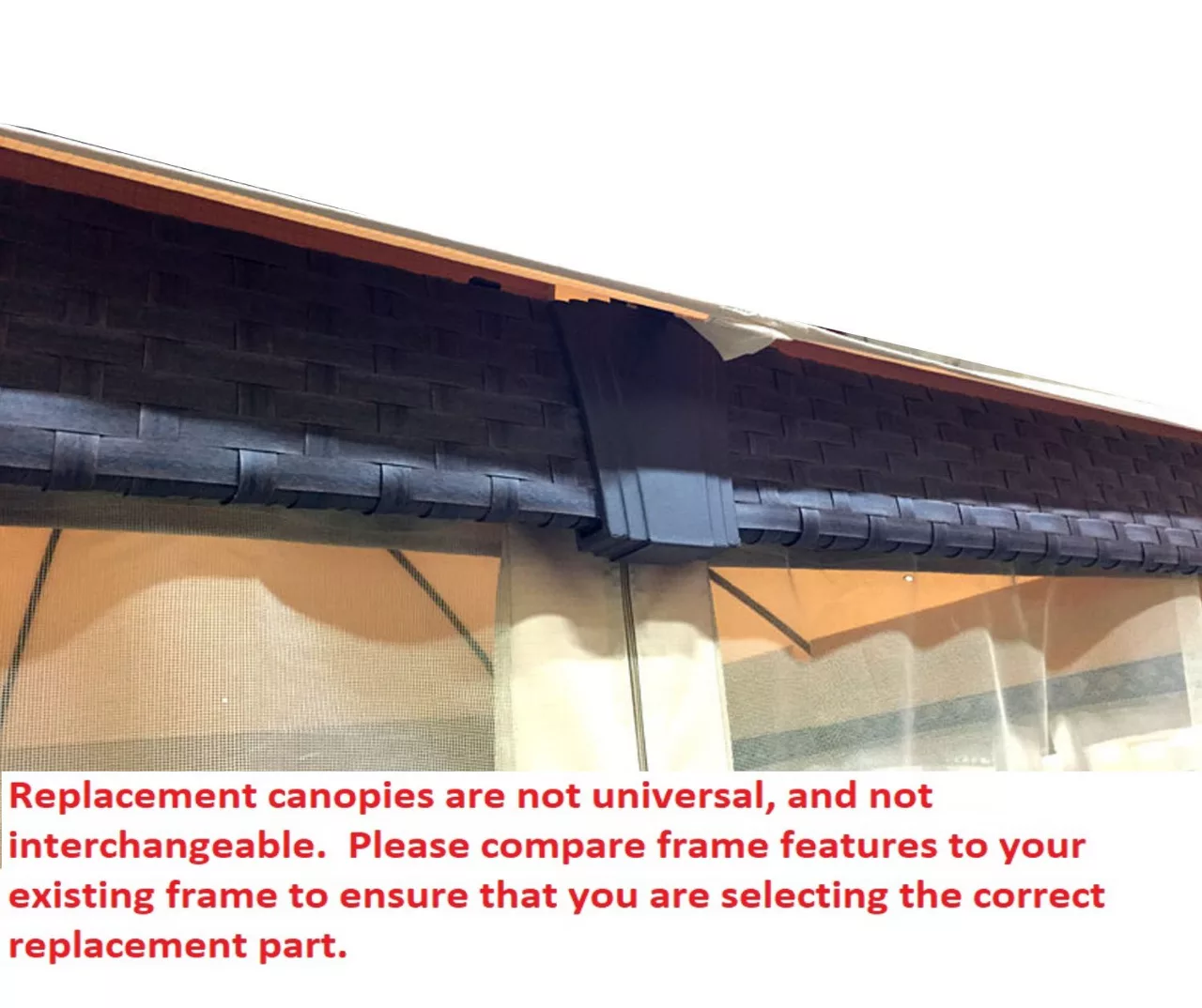 Riviera Sonoma Gazebo Beige Replacement Riplock Canopy 8 Riviera Sonoma Gazebo Beige Replacement Riplock Canopy - Image 6