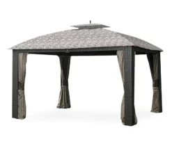 Riviera Sonoma Gazebo Beige Damask Replacement Canopy -Chic Furniture Store 810549315 8