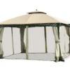 Windsor Dome Gazebo Beige Replacement Riplock Canopy & Side Mosquito Netting Set -Chic Furniture Store 810549320 1