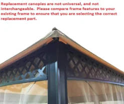 Windsor Dome Gazebo Beige Replacement Riplock Canopy & Side Mosquito Netting Set -Chic Furniture Store 810549320 5