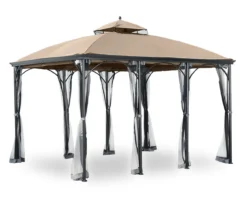 Somserset Gazebo Beige Replacement Riplock Canopy & Side Mosquito Netting Set