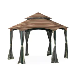 Southbay Gazebo Canyon Stripe Replacement Canopy -Chic Furniture Store 810549351 6