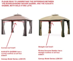Augusta Gazebo Beige Replacement Riplock Canopy -Chic Furniture Store 810549366 41