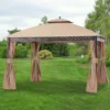 Pinehurst Gazebo Beige Replacement Privacy Curtain Set -Chic Furniture Store 810549372 1