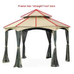 Southbay Gazebo Beige Replacement Canopy -Chic Furniture Store 810549395 4