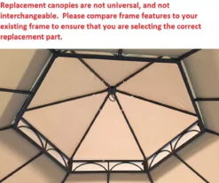 Southbay Gazebo Beige Replacement Canopy -Chic Furniture Store 810549395 51