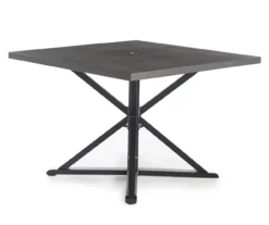 Broyhill Autumn Cove Wood Look Square Steel Patio Dining Table -Chic Furniture Store 810553658 1