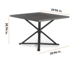 Broyhill Autumn Cove Wood Look Square Steel Patio Dining Table -Chic Furniture Store 810553658 99 2