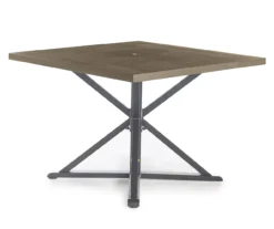 Broyhill Autumn Cove Wood Look Square Steel Patio Dining Table -Chic Furniture Store 810557039 1