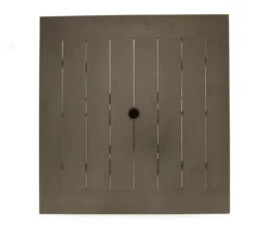 Autumn Cove Light Brown Wood Look Square Steel Patio Dining Table -Chic Furniture Store 810557039 3 1