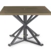 Autumn Cove Light Brown Wood Look Square Steel Patio Dining Table -Chic Furniture Store 810557039 4 1