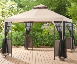 10' X 10' Kennecott All-Weather Wicker Soft Top Gazebo -Chic Furniture Store 810559755 2