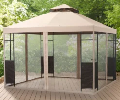 10' X 10' Kennecott All-Weather Wicker Soft Top Gazebo -Chic Furniture Store 810559755 3
