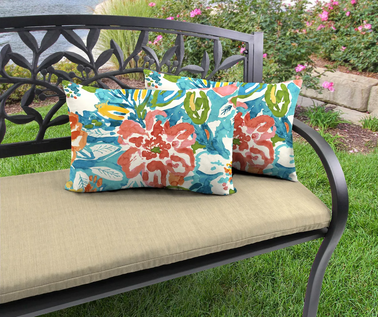 Sun River Sky Outdoor Throw Pillows, 2-Pack 6 Sun River Sky Outdoor Throw Pillows, 2-Pack - Image 4