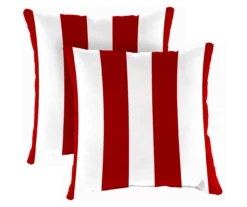 Jordan Manufacturing Cabana Stripe Outdoor Throw Pillows, 2-Pack -Chic Furniture Store 810560523 1