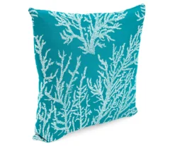 16" Sea Coral Turquoise Outdoor Throw Pillows, 2-Pack -Chic Furniture Store 810560526 6