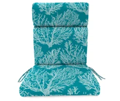 Sea Coral Turquoise French Edge Outdoor Chair Cushion 22 Sea Coral Turquoise French Edge Outdoor Chair Cushion -Chic Furniture Store 810560544 6