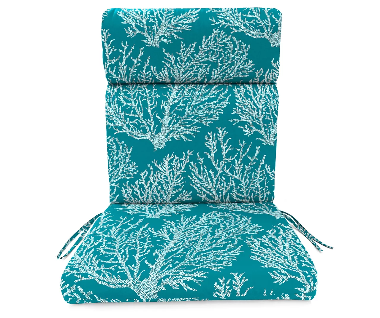 Sea Coral Turquoise French Edge Outdoor Chair Cushion 8 Sea Coral Turquoise French Edge Outdoor Chair Cushion - Image 6