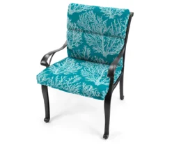 Sea Coral Turquoise French Edge Outdoor Chair Cushion 24 Sea Coral Turquoise French Edge Outdoor Chair Cushion -Chic Furniture Store 810560544 8