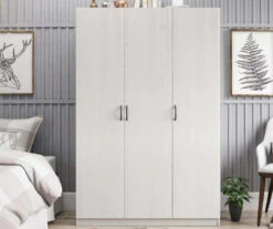 Ivory Oak 3-Door Storage Wardrobe -Chic Furniture Store 810561398 11