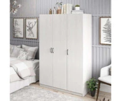 Ivory Oak 3-Door Storage Wardrobe -Chic Furniture Store 810561398 2